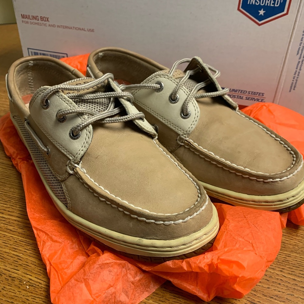 Sperry Top-Sider Billfish Tan Beige Boat Shoe 10.5
